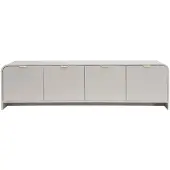 Vente-unique Tv-meubel met 4 deuren - Beige en goud - ORALINO