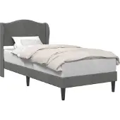 vidaXL Bedframe met hoofdeinde Donkergrijs 80 x 200 cm Fluweel
