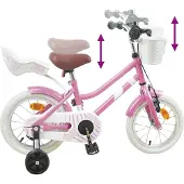 vidaXL Kinderfiets 12 Inch voor 2-4 jaar oud Licht Roze