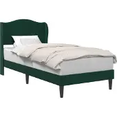 vidaXL Bedframe met hoofdeinde Donkergroen 90 x 190 cm Fluweel