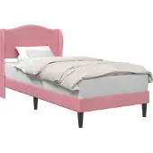 vidaXL Bedframe met hoofdeinde Roze 80 x 200 cm Fluweel