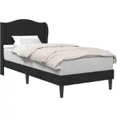 vidaXL Bedframe met hoofdeinde Zwart 90 x 190 cm Fluweel