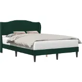 vidaXL Bedframe met hoofdeinde Donkergroen 140 x 190 cm Fluweel