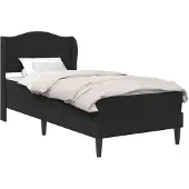 vidaXL Bedframe met matras Zwart 90 x 200 cm Kunstleer