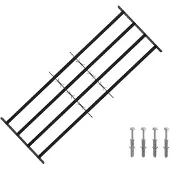 vidaXL Veiligheidshek voor ramen met 4 horizontale stangen, 3 stuks.