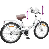 vidaXL Kinderfiets 18 Inch voor 5-7 jaar oud Wit