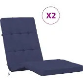 vidaXL Buitenkussen 2 st Stof Marineblauw 180 x 55 x 7 cm