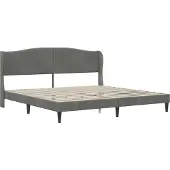 vidaXL Bedframe met matras Donkergrijs 180 x 200 cm fluweel