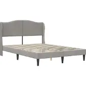 vidaXL Bedframe met hoofdeinde Lichtgrijs 120 x 200 cm Fluweel