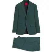 HUGO Slim-fit tweedelig pak van hoogwaardig stretchtwill Maat 106