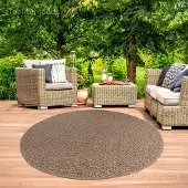 Muratap Sahara japandi rond buitenkleed jute-look weerbestendig vloerkleed 200 cm