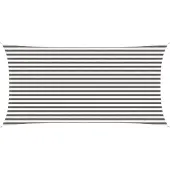 vidaXL Zonneschaduwzeil 2,5 x 5 m HDPE Rechthoekig Lichtgrijs en wit