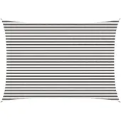 vidaXL Zonneschaduwzeil 3 x 6 m HDPE Rechthoekig Lichtgrijs en wit