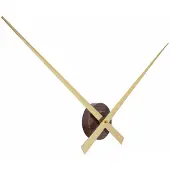Nextime Grote wandklok 85cm-Vintage goud-aluminium-'wijzers'