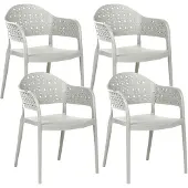 Beliani NARINO - Set van 4 stoelen - Groen - Polypropyleen