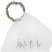 Amscan Hoofdband 'Bride To Be' Sluier Eucalyptus