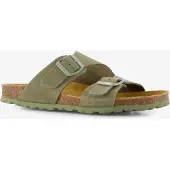 Hush puppies suède dames bio slippers groen maat 37