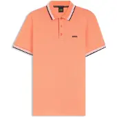 BOSS Polo van katoenpiqué met logodetails