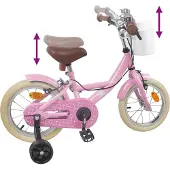 vidaXL Kinderfiets 14 Inch voor 3-5 jaar oud Licht Roze