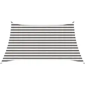 vidaXL Zonneschaduwzeil 3 / 4 x 2 m HDPE Rechthoekig Lichtgrijs en wit
