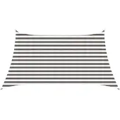 vidaXL Zonneschaduwzeil Lichtgrijs en wit 3 / 4 x 2 m HDPE