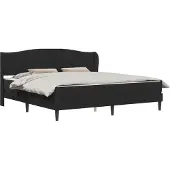 vidaXL Bedframe met matras Zwart 180 x 200 cm Kunstleer