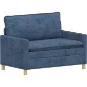 vidaXL Bank Blauw 126 x 81 x 87,5 cm Polyester