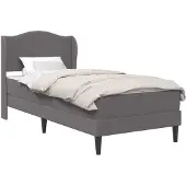 vidaXL Bedframe met hoofdeinde Grijs 100 x 200 cm Kunstleer
