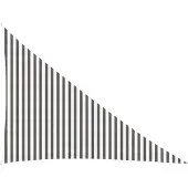 vidaXL Zonneschaduwzeil Lichtgrijs en wit 3 x 4 x 5 m HDPE