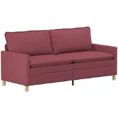 vidaXL Bank 3-zits Wijnrood 196 x 81 x 87,5 cm Stof