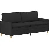 vidaXL Bankstel 2 st 4-zits Zwart Stof