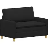 vidaXL Bank Zwart 126 x 81 x 87,5 cm Stof