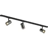 QAZQA Modern railsysteem zwart met 3 spots 1-fase - Iconic Lloyd