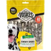 Voskes Hondensnack Rawhide Sticks Vis 40 Stuks