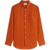 Tommy Hilfiger Piece Dye Linen Rf Shirt Rusty Ochre Maat: XL | Casual Overhemden Outlet | Heren | Oranje