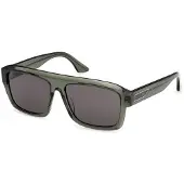 GCDS Zonnebril GD0075 56/14/145 Glanzend donkergroen Voorzijde acetaat UNISEX GD0075