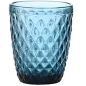 Inspire - Waterglazen - Blauw - Ruitpatroon - 240 ml - 6 stuks