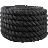 vidaXL Jute Touw 36 mm Zwart 100% Tossa jute