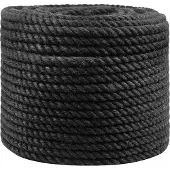 vidaXL Jute Touw 12 Zwart 100% Tossa jute