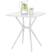 CLP Tuintafel Becky - Vierkant - 72 x 72 cm - wit