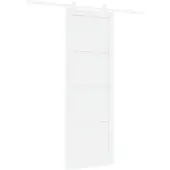 vidaXL Schuifdeur Wit 83 x 232 cm Massief grenenhout