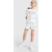 Nike Girls' Graphic T-Shirt/Shorts Set Children - Grijs - Kind, Grijs