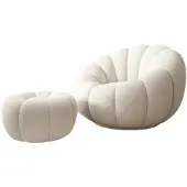 DS4U - Olivia fauteuil set teddy - wit
