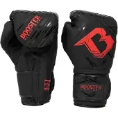 Booster Fight Gear Alpha Bokshandschoenen – Zwart/Rood – 12 oz – Trainingshandschoenen voor Boksen & Kickboksen