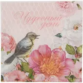 Clayre & Eef Servetten Papier Set van 20 33x33 cm Roze Papier