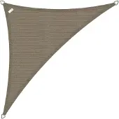 Buitenkado Schaduwdoek driehoek 5x7x7m - Beige wit