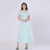 S&J Weekends Polka stip flard shirt-jurk