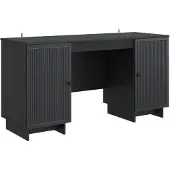 vidaXL Bureau Zwart Bewerkt hout 142,5 x 50 x 75 cm