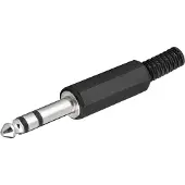 Goobay 6.35 mm jack plug | M | (Stereo, Trekontlasting, 3-polig)
