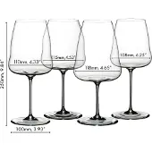 Riedel Wijnglazen Set Winewings - Carbernet, Pinot Noir, Sauvignon Blanc & Chardonnay - 4 stuks